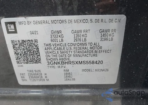 2021 Chevrolet Blazer Awd 2Lt from USA, damaged, VIN 3GNKBHRSXMS558420